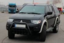 Mitsubishi L200 2006–2015 Kengurīns Black (nerūsējošais tērauds) foto 3