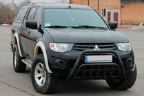 Mitsubishi L200 2006–2015 Kengurīns Black (nerūsējošais tērauds) foto 2