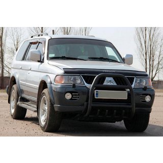 Bullerbārs QT007 Black (nerūsējošais tērauds) Mitsubishi Pajero Sport 1996–2007 foto 2