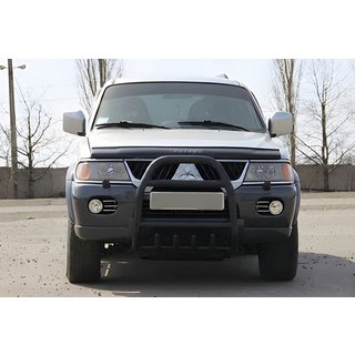 Bullerbārs QT007 Black (nerūsējošais tērauds) Mitsubishi Pajero Sport 1996–2007 foto 3