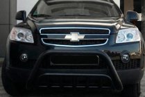 Chevrolet Captiva 2006–2019 Priekšējais aizsargstienis WT002 Black (nerūsējošais tērauds) foto 3
