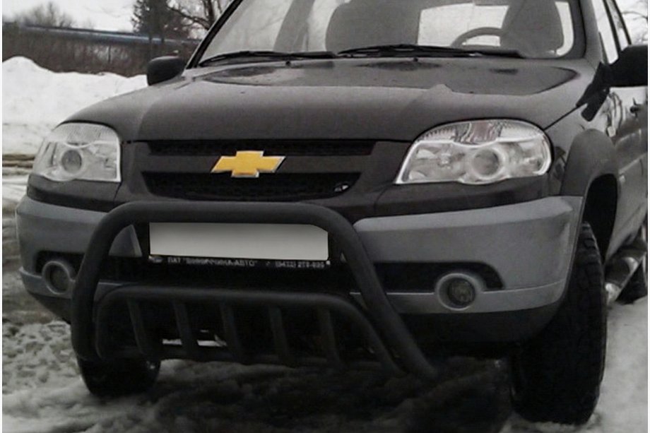 Chevrolet Niva 1998–2020 Kengurins WT002 Black (nerūsējošais tērauds) Image