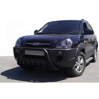 Kenguru stienis WT002 Black (nerūsējošais tērauds) Hyundai Tucson JM 2004– foto 1