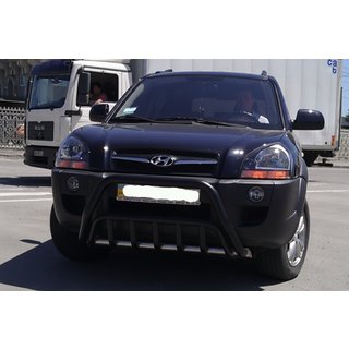 Kenguru stienis WT002 Black (nerūsējošais tērauds) Hyundai Tucson JM 2004– foto 3