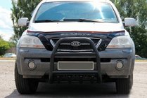 Kia Sorento I BL 2002–2009 Bullbar QT007 Black (nerūsējošais tērauds) foto 2