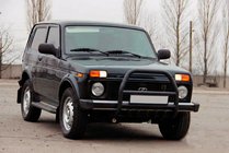 Lada Niva un Urban 1977– Bullbar QT007 Black (nerūsējošais tērauds) foto 5