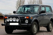 Lada Niva un Urban 1977– Bullbar QT007 Black (nerūsējošais tērauds) foto 4
