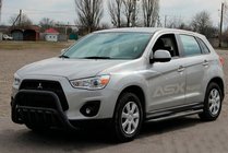 Mitsubishi ASX 2010–2023 Kenguru stienis WT002 Black (nerūsējošais tērauds) foto 2
