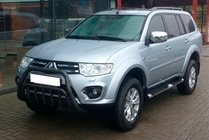 Mitsubishi Pajero Sport 2008–2015 Priekšējais aizsargstienis WT002 Black (nerūsējošais tērauds) foto 2