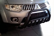 Mitsubishi Pajero Sport 2008–2015 Priekšējais aizsargstienis WT002 Black (nerūsējošais tērauds) foto 4