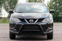 Nissan Qashqai 2014–2021 Kengurins WT002 Black (nerūsējošais tērauds) foto 1