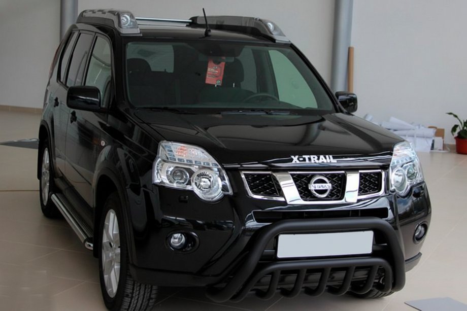 Nissan X-trail T31 2007–2014 Priekšējais aizsargstienis WT002 Black (nerūsējošais tērauds) Foto 1