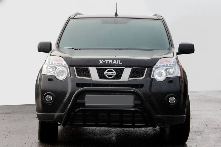 Nissan X-trail T31 2007–2014 Priekšējais aizsargstienis WT002 Black (nerūsējošais tērauds) Foto 2