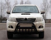 Toyota Hilux 2006–2015 Kenguru stienis WT002 Black (nerūsējošais tērauds) foto 1