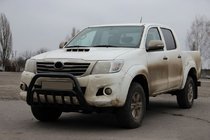 Toyota Hilux 2006–2015 Kenguru stienis WT002 Black (nerūsējošais tērauds) foto 3