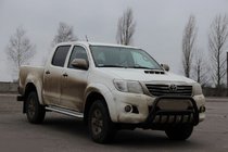 Toyota Hilux 2006–2015 Kenguru stienis WT002 Black (nerūsējošais tērauds) foto 2