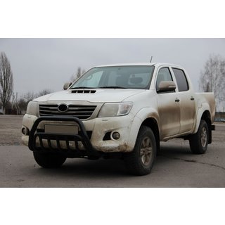 Kenguru stienis WT002 Black (nerūsējošais tērauds) Toyota Hilux 2006–2015 foto 3
