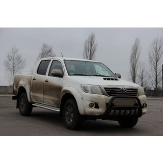 Kenguru stienis WT002 Black (nerūsējošais tērauds) Toyota Hilux 2006–2015 foto 2