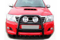 Toyota Hilux 2006–2015 Bullbar QT007 Black (nerūsējošais tērauds) foto 3