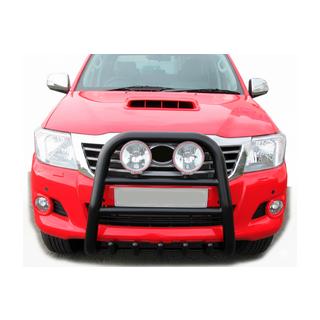 Bullbar QT007 Black (nerūsējošais tērauds) Toyota Hilux 2006–2015 foto 3