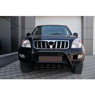 Zemais priekšējais aizsargstienis WT002 Black (nerūsējošais tērauds) Toyota Land Cruiser Prado 120 2002–2009 foto 2