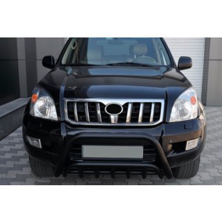 Zemais priekšējais aizsargstienis WT002 Black (nerūsējošais tērauds) Toyota Land Cruiser Prado 120 2002–2009 foto 1