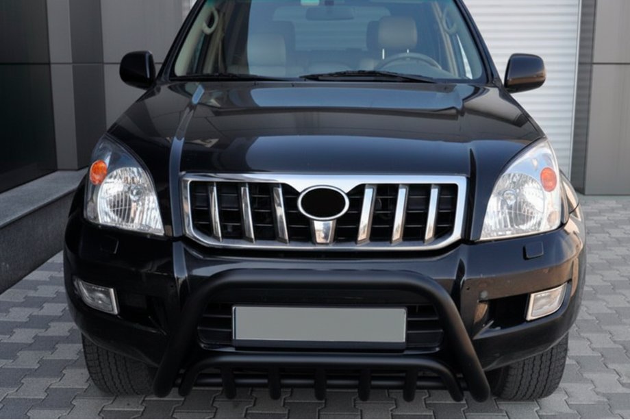 Toyota Land Cruiser Prado 120 2002–2009 Zemais priekšējais aizsargstienis WT002 Black (nerūsējošais tērauds) Image