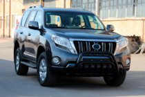 Toyota Land Cruiser Prado 150 2009–2023 Kengurins WT002 Black (nerūsējošais tērauds) foto 6
