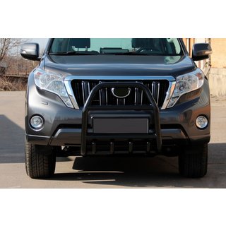 Bullerbārs QT007 Black (nerūsējošais tērauds) Toyota Land Cruiser Prado 150 2009–2023 foto 1