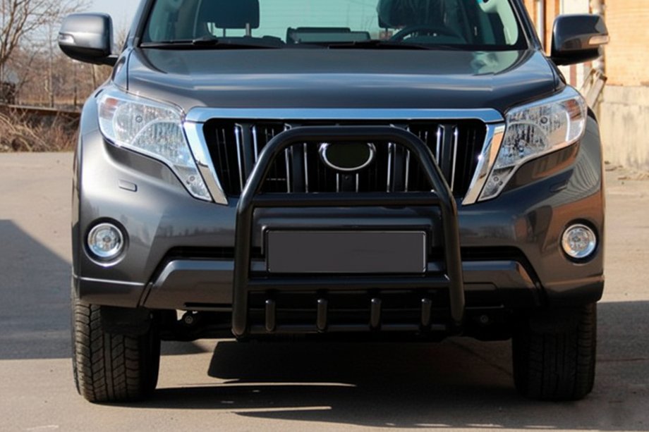 Toyota Land Cruiser Prado 150 2009–2023 Bullerbārs QT007 Black (nerūsējošais tērauds) Foto 1