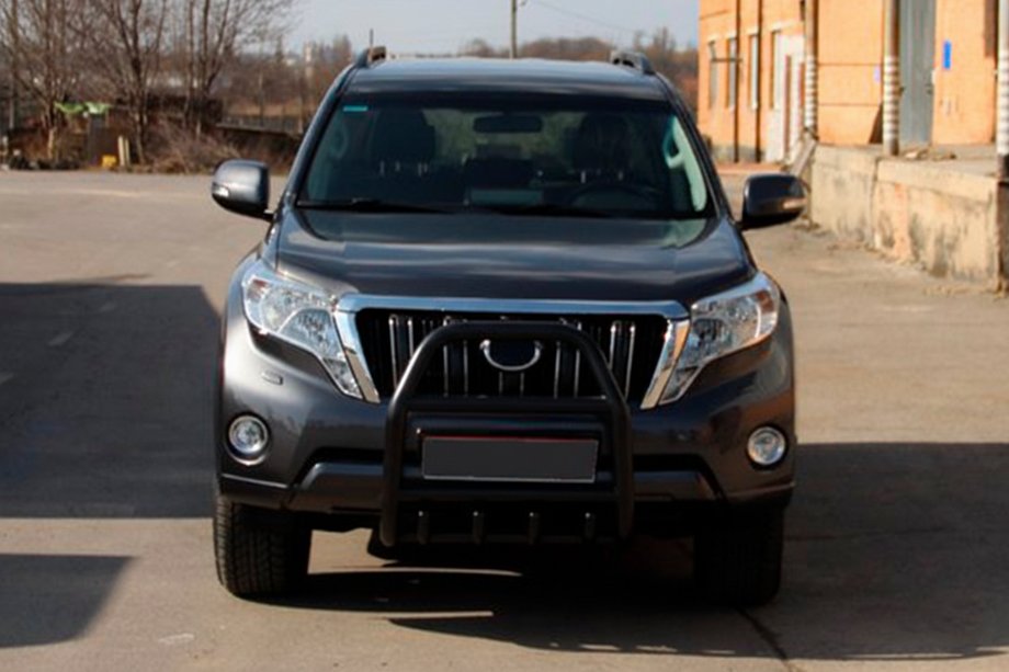 Toyota Land Cruiser Prado 150 2009–2023 Bullerbārs QT007 Black (nerūsējošais tērauds) Foto 3