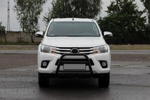 Toyota Hilux 2015– Priekšējais aizsargstienis QT008 Black (nerūsējošais tērauds) foto 2