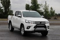 Toyota Hilux 2015– Priekšējais aizsargstienis QT008 Black (nerūsējošais tērauds) foto 1