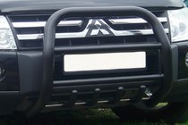 Mitsubishi Pajero Wagon IV 2006–2021 Kengurubārs QT011 Black (nerūsējošais tērauds) foto 3