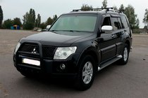 Mitsubishi Pajero Wagon III 1999–2006 Bullbar QT007 Black (nerūsējošais tērauds) foto 2