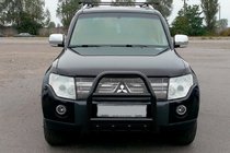 Mitsubishi Pajero Wagon III 1999–2006 Bullbar QT007 Black (nerūsējošais tērauds) foto 3