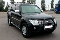 Mitsubishi Pajero Wagon III 1999–2006 Bullbar QT007 Black (nerūsējošais tērauds) foto 1