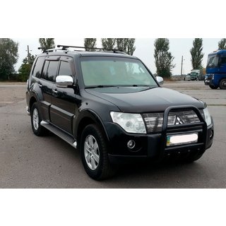 Bullbar QT007 Black (nerūsējošais tērauds) Mitsubishi Pajero Wagon III 1999–2006 foto 1