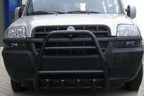 Fiat Doblo I 2001–2005 Priekšējais aizsargstienis QT007 Black (nerūsējošais tērauds) foto 1