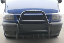 Ford Transit 2000–2014 Priekšējais aizsargstienis QT007 Black (2000-2006, nerūsējošais tērauds) foto 1