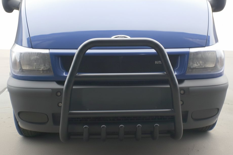 Ford Transit 2000–2014 Priekšējais aizsargstienis QT007 Black (2000-2006, nerūsējošais tērauds) Image