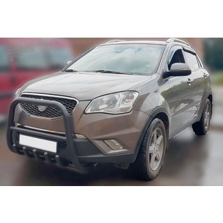 Priekšējais aizsargstienis (bullbar) F1-40 Black (nerūsējošais tērauds) foto 3