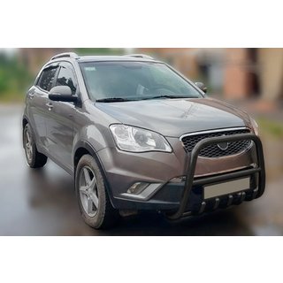 Priekšējais aizsargstienis (bullbar) F1-40 Black (nerūsējošais tērauds) foto 1