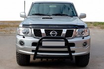 Nissan Patrol Y61 1997–2011 Bullerbārs QT007 Black (nerūsējošais tērauds) foto 1