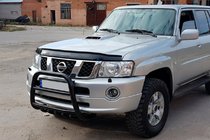 Nissan Patrol Y61 1997–2011 Bullerbārs QT007 Black (nerūsējošais tērauds) foto 2