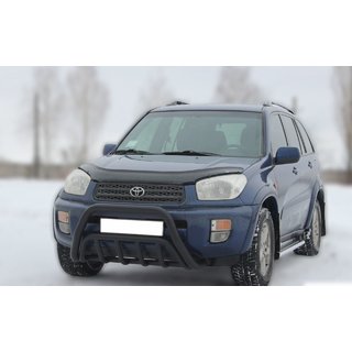 Priekšējais aizsargstienis WT002 Black (nerūsējošais tērauds) Toyota Rav 4 2001–2005 foto 2