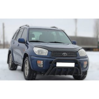 Priekšējais aizsargstienis WT002 Black (nerūsējošais tērauds) Toyota Rav 4 2001–2005 foto 3