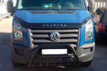 Volkswagen Crafter 2006–2016 Priekšējais aizsargstienis WT002 Black (nerūsējošais tērauds) foto 2