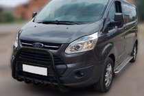 Ford Custom 2013–2022 Bullbar WT006 F1-56 Black (nerūsējošais tērauds) foto 1
