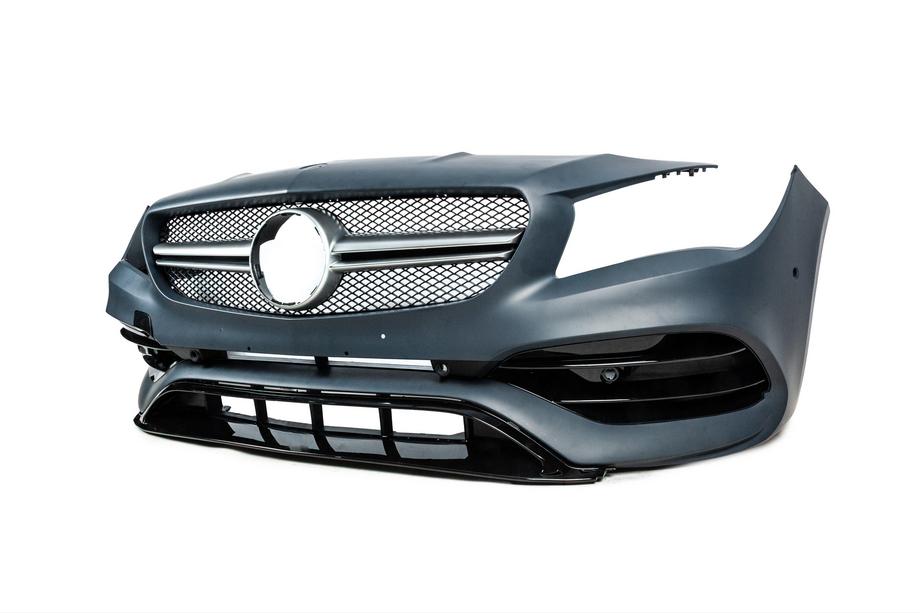 Mercedes CLA C117 2013–2019 Priekšējais bamperis komplektā (CLA45 AMG stils) Foto 2